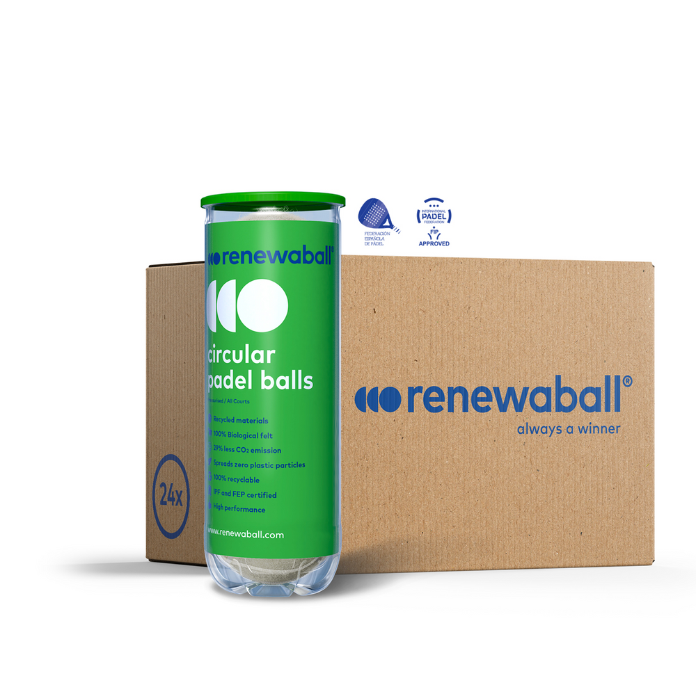 Renewaball laatikko 24x3 vaaleanpunaisia padel-palloja